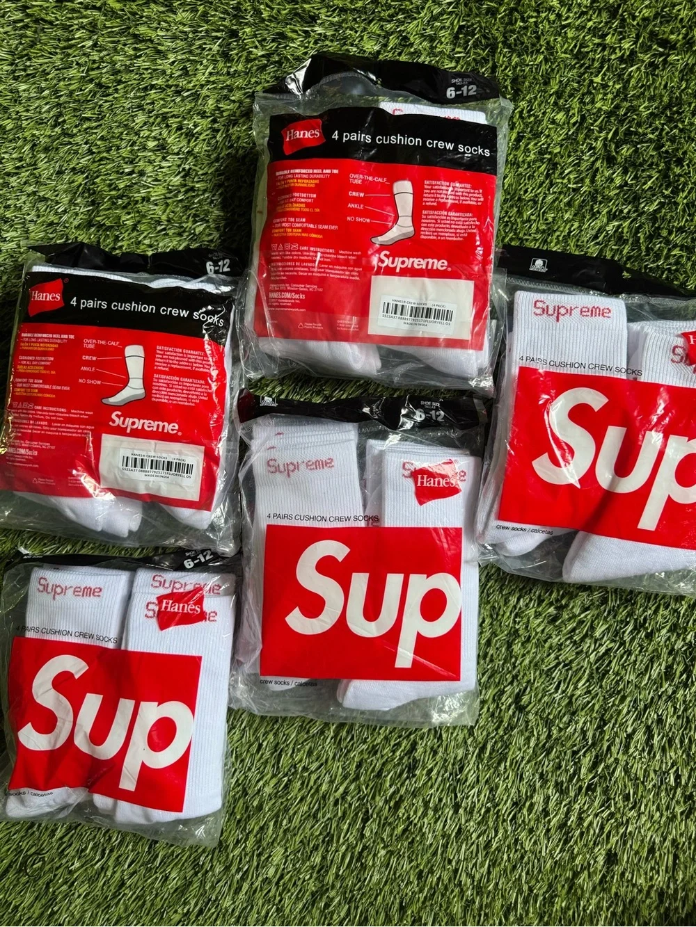 Hanes socks 4pack white